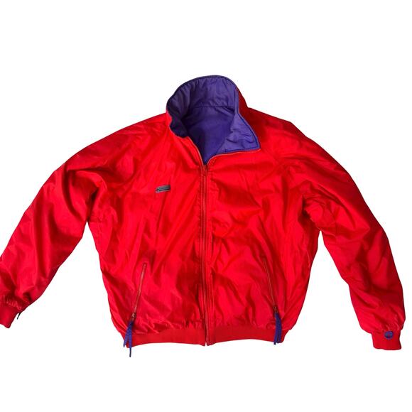 Vintage Columbia Reversible Jacket Men’s XL Purple Red 3M Thinsulate 80s 90s - Picture 2 of 13